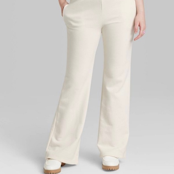 Women's High-Rise Wide Leg French Terry Sweatpants - Wild Fable™ - Picture 2 of 4